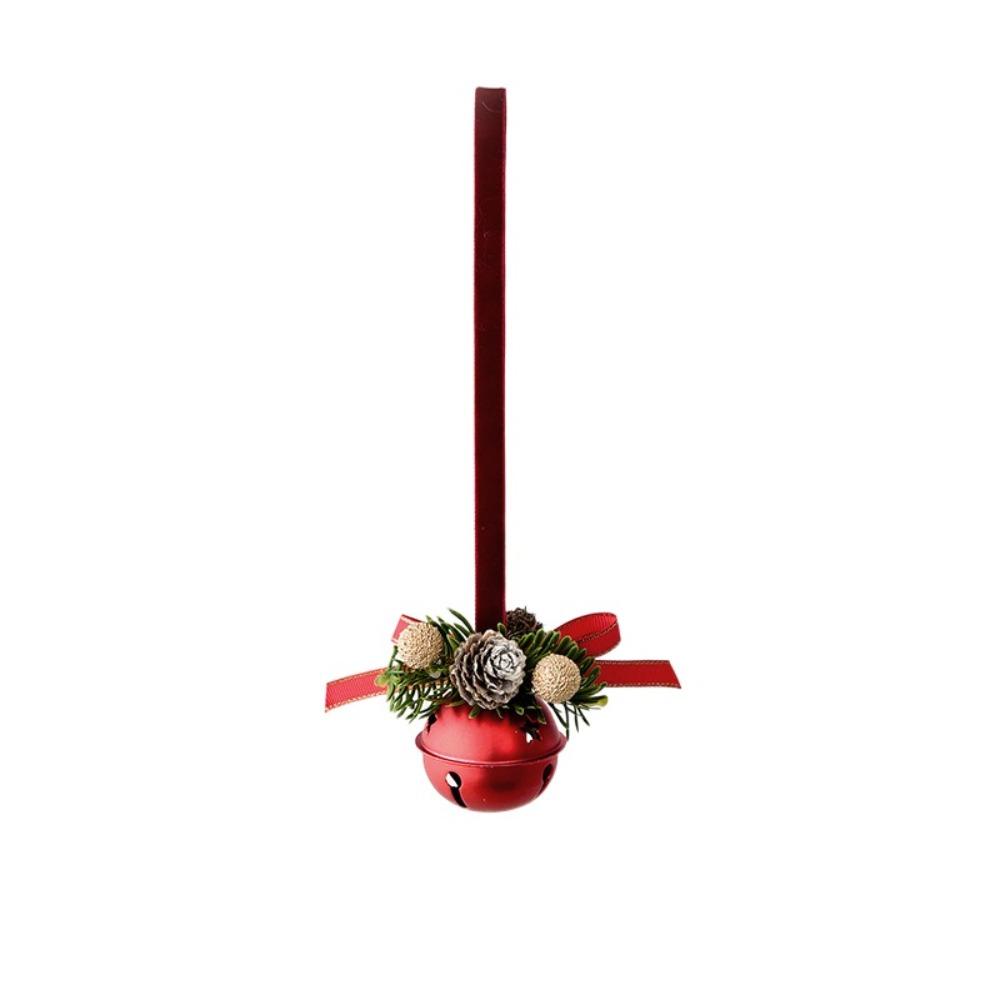 Iron Art Jingle Bell Pendant Simulation Pine Cone Christmas Tree Decorations Home Decoration