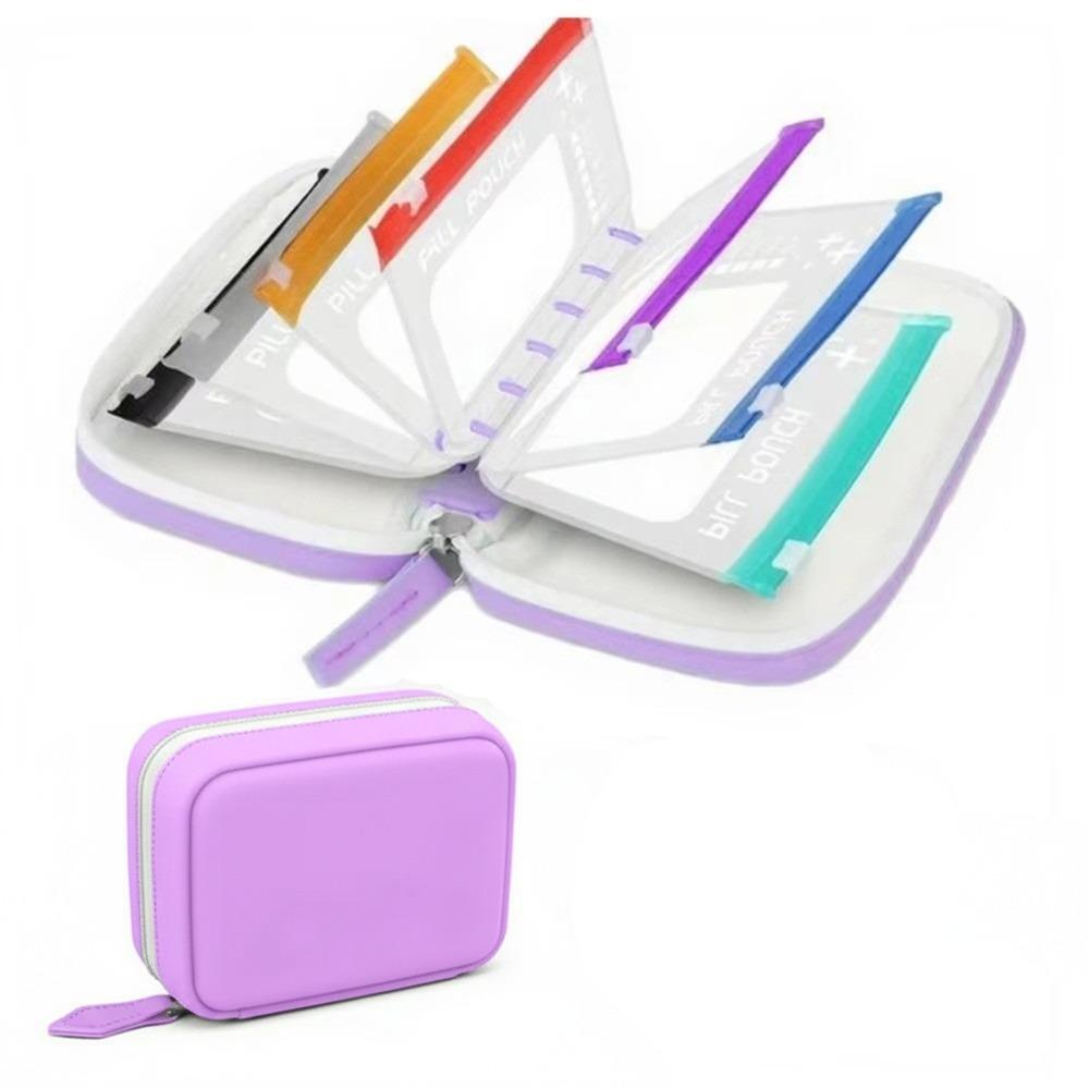 7/14PCS Waterproof Weekly Pill Organizer BPA-Free Medicine Pouch Set Travel Use