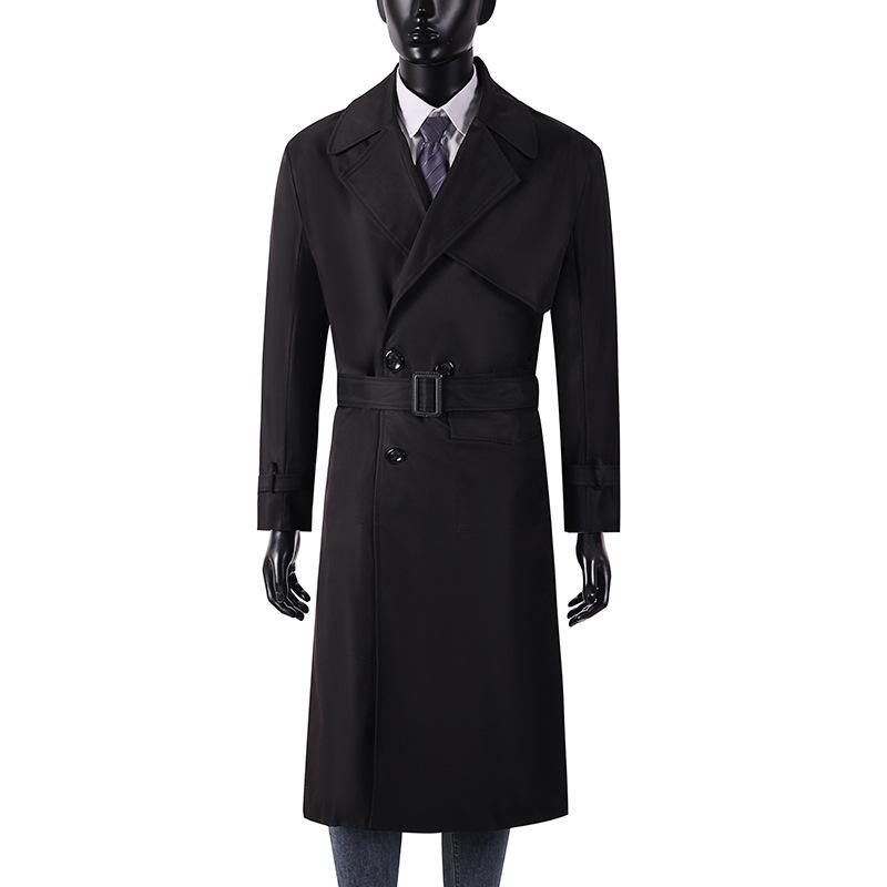 Мужской плащ с лацканами, уличная одежда, большой карман, осенняя деловая винтажная верхняя одежда M-6XL