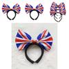 Повязка на голову с бабочкой Union Jack, ободок для волос для патриотических празднований и Платинового юбилея, унисекс