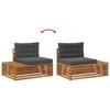 Outdoor Sofa Set Natural and Anthracite 203.5 x 83 x 73 cm