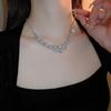 3Pcs U-Shaped Water Drop Pendant Necklace European Style Crystal Bride Jewelry Set  Ladies Gift