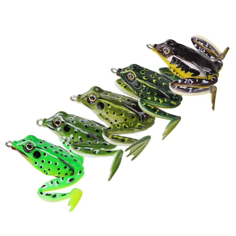 Frogs Crankbait Lures 5cm Topwater Frogs Lures Artificial Fishing Lures with Hook Swimbait for Trout Soft Frogs Baits