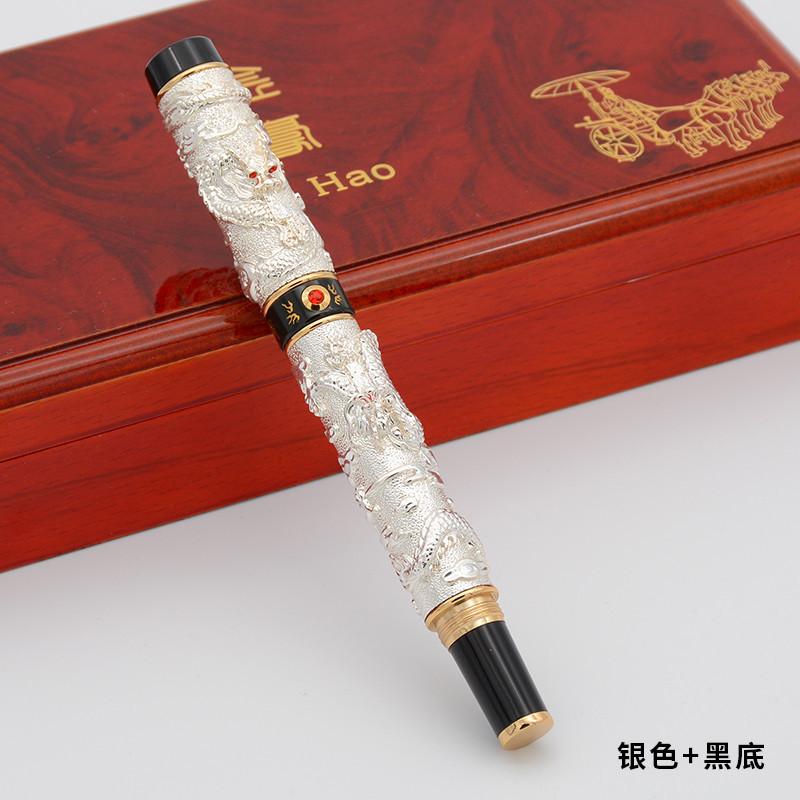 JINHAO Двойные Драконы Играющие с Жемчужиной Ретро Перьевая Ручка Классическая EF/F/M Коллекционная Письменная Канцелярия Офисные Школьные Принадлежности