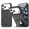 Роскошный складной Magsafe-держатель Магнитный чехол для телефона Для iPhone 17 16 13 14 11 12 15 Pro Max 16 Plus 17 Air Матовый бампер Задняя крышка