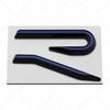 YKPSC1 New R Emblem Car Metal Body Tail Trunk Sticker Accessories For VW GTI Rline Polo Golf MK8 Touareg Passat Magotan CC