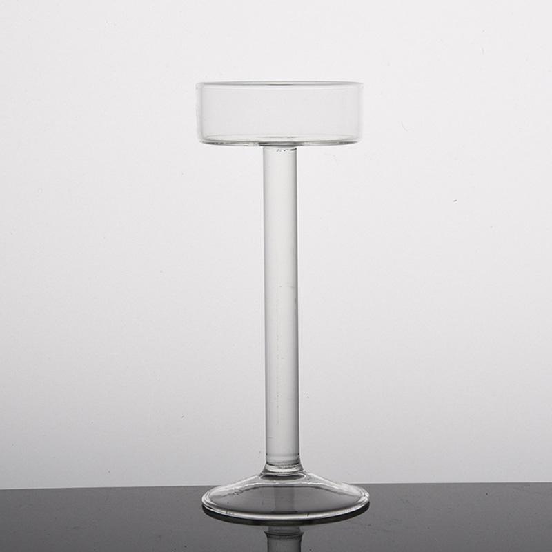 1шт романтический подсвечник в европейском стиле для свадебной вечеринки стеклянный подсвечник для домашнего декора прозрачный высокий