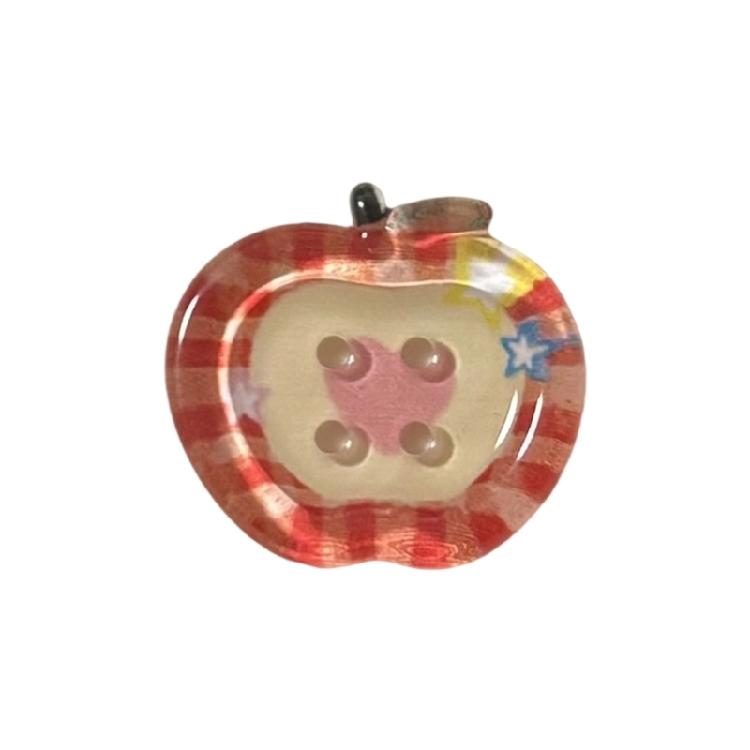 10Pcs Fruit Shape Craft Button 20MM Acrylic Button 4 Hole Sewing Button for Clothes Sewing Craft Knitting Decoration