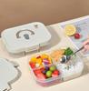 Пластиковый ланч-бокс с отделениями для микроволновки с крышкой, контейнер для еды большой вместимости для горячей и холодной пищи, герметичный бенто-бокс для детей и студентов
