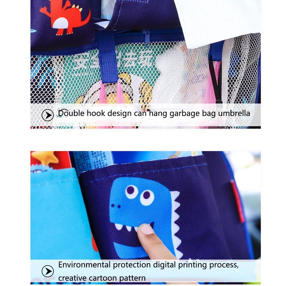 Cartoon Car Seat Back Storage Bag Multi-functional Auto Seat Organizer Hanging Bag Travel