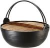 Ikenaga Iron Works Irori Pot, Nanbu Iron, Induction and Gas Compatible, 18cm, Country Pot, Kappo Style, Round Pot, Made In Japan