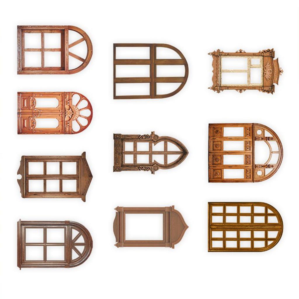 20 листов винтажного полого окна, дверного материала, бумаги, декоративного полого окна и двери, коллажа, автомобиля