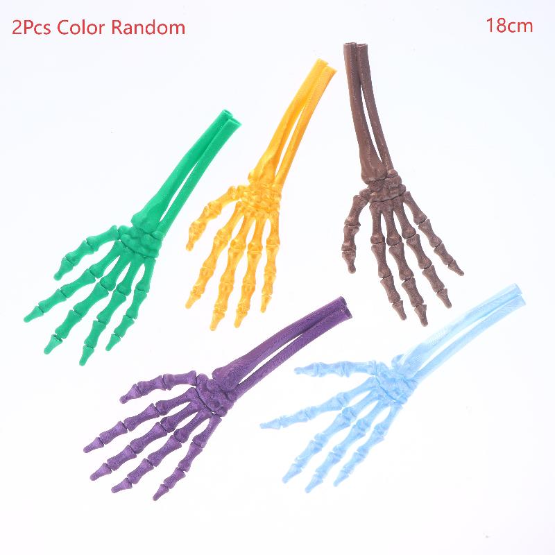 2Pcs 3D Printed Plastic Scary Decoration Halloween Skeleton Hand Prop For Haunted House Horror Party Table Display Ghost