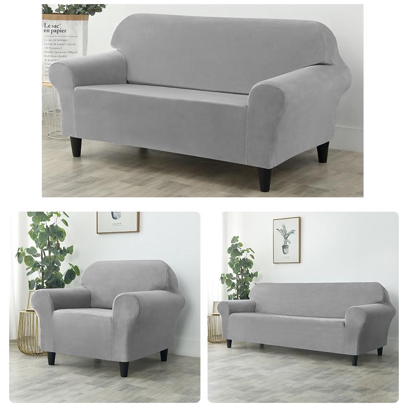 1/2/3-местный чехол для дивана в европейском стиле, мягкие бархатные эластичные чехлы для диванов для гостиной, моющиеся анти-грязные защитные чехлы для мебели