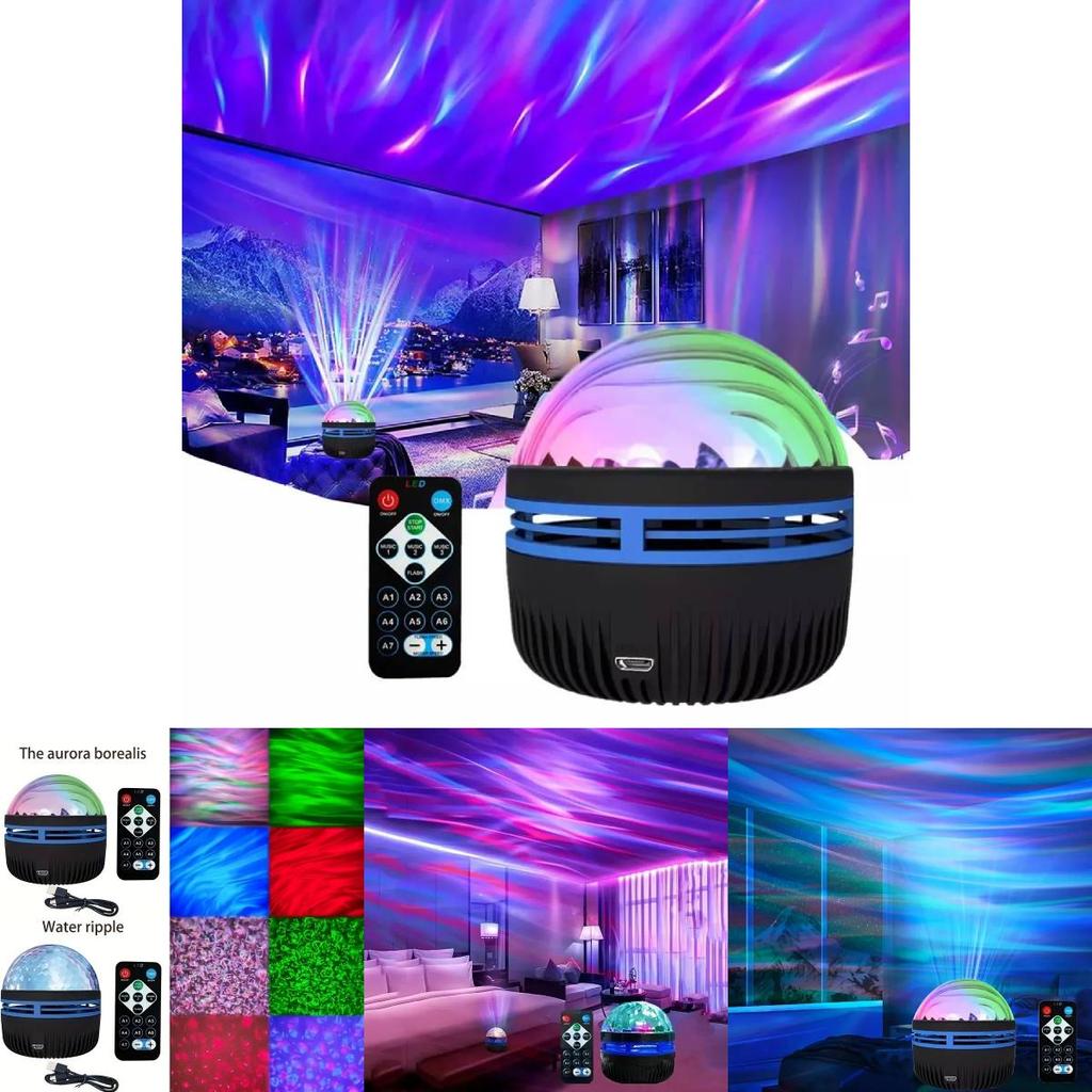 Stunning Polar Aurora Projection Lamp With Hypnotic Water Wave Patterns For Relaxing Atmosphere