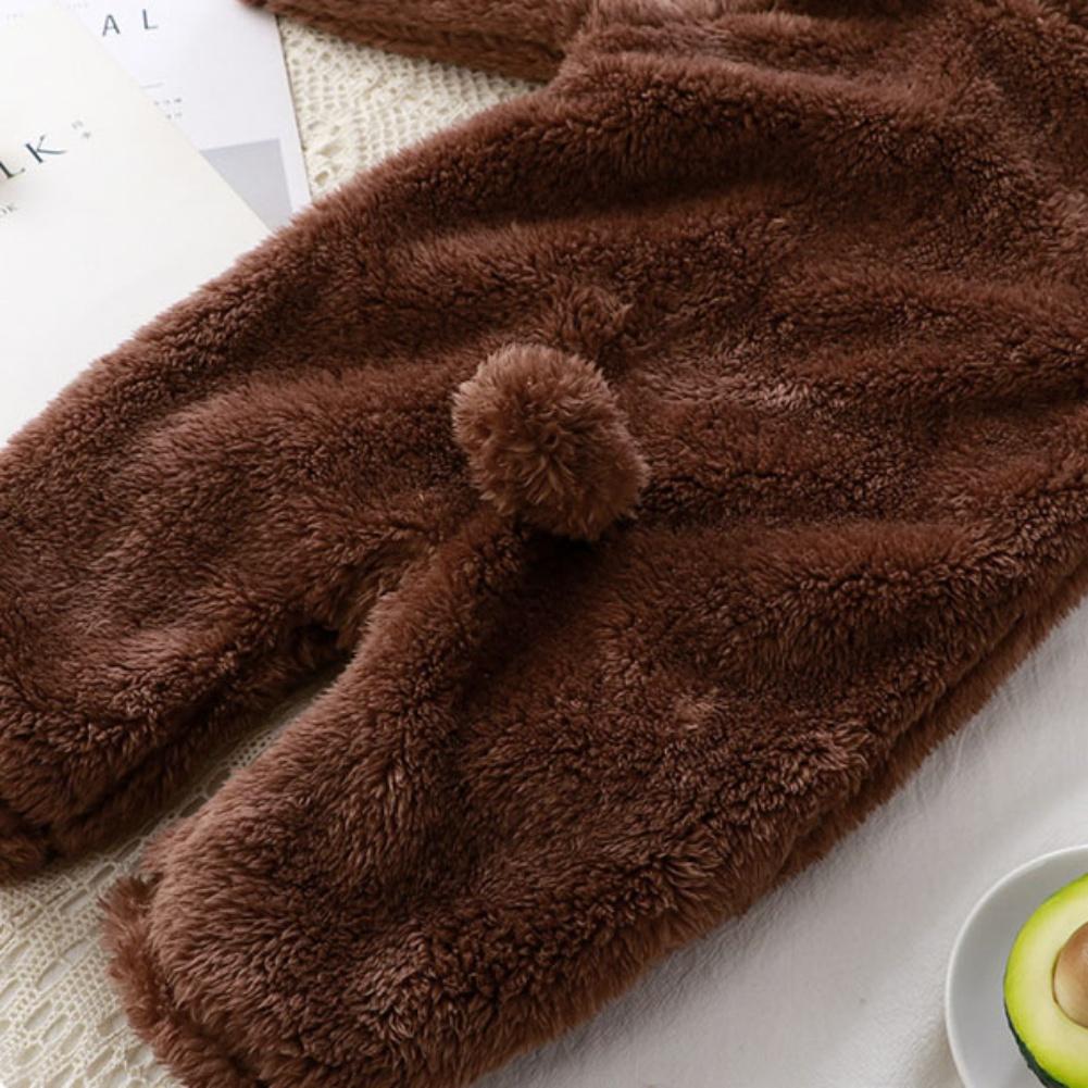 Детский теплый комбинезон с капюшоном, однотонный комбинезон на молнии для младенцев