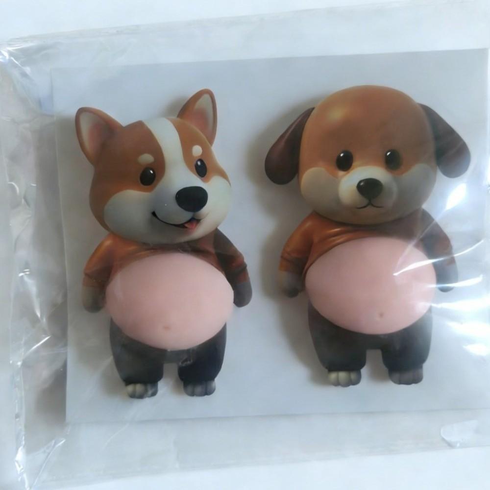Funny 3D Soft Belly Cat Sticker Waterproof Shiba Sticker Inu Dog Phone Case Decoration Gifts