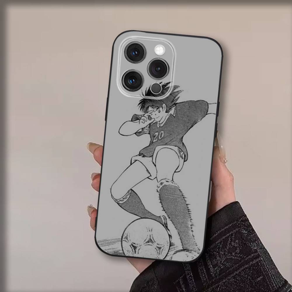 Чехол для телефона с изображением аниме C-Captain T-Tsubasa для iPhone 17,16,15,14,13,12,11,Pro,Max,Plus,Air,X,XS,XR,SE,8,7,Mini, Мягкий Черный Funda