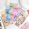 3/6 Sheet/bag Kawaii Stationery Sticker Dopamine Color Series Floral Love Round Pot Scrapbook Sticker Simplicity Cheap Sticker