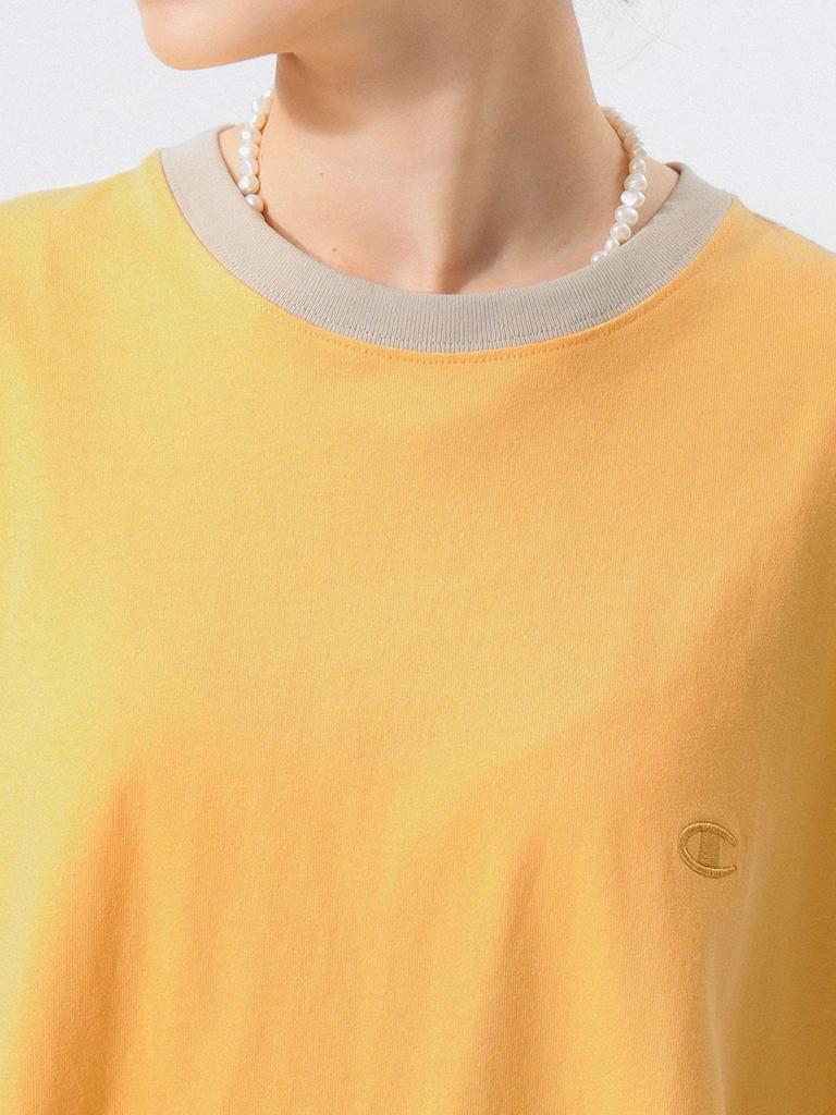 Beams Boy Dress [Special Order] Champion Short Sleeve A-Line Dress, Women's, Yellow, Size S