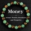 Natural stone beaded hollow love bracelet African pine silver bead chain adjustable bracelet beaded