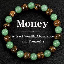Popular natural stone jadeite corn topaz adjustable woven cross bracelet card bracelet