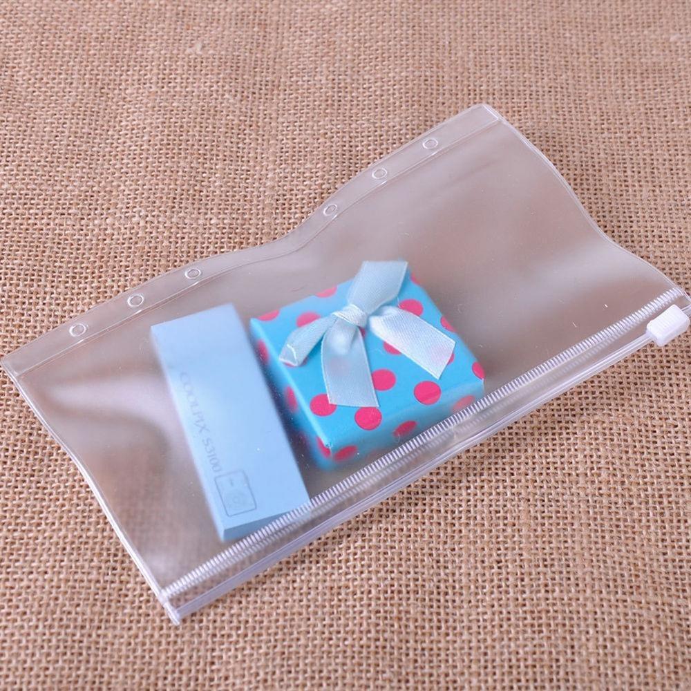 5PCS Zipper Envelopes Pocket PVC Binder Pocket High Quality Loose Leaf Bag