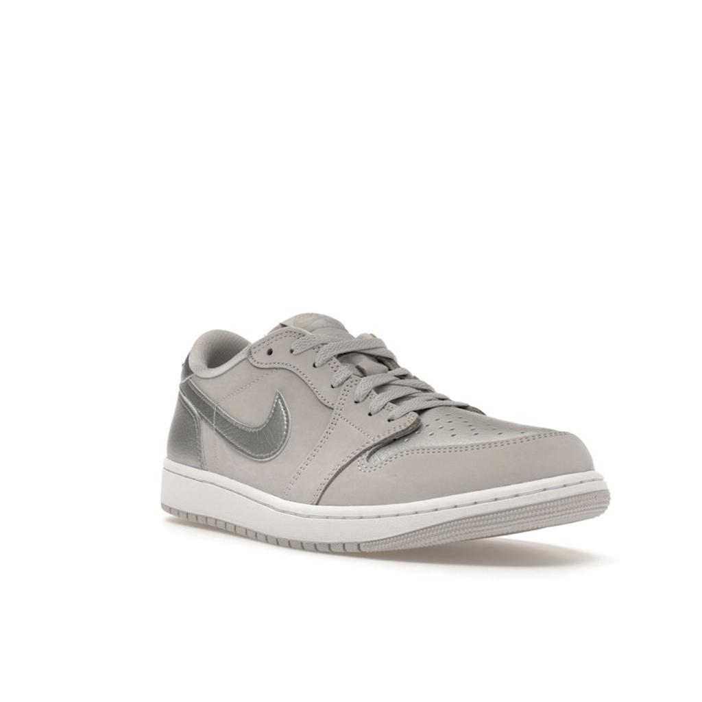 Air Jordan 1 Retro Low OG Metallic Silver Мужские кроссовки серые нейтрально-серые белые CZ0790-002