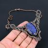 Lapis Lazuli Gemstone Pure Copper Wire Wrapped Handmade Necklace Jewelry For New Year Gift