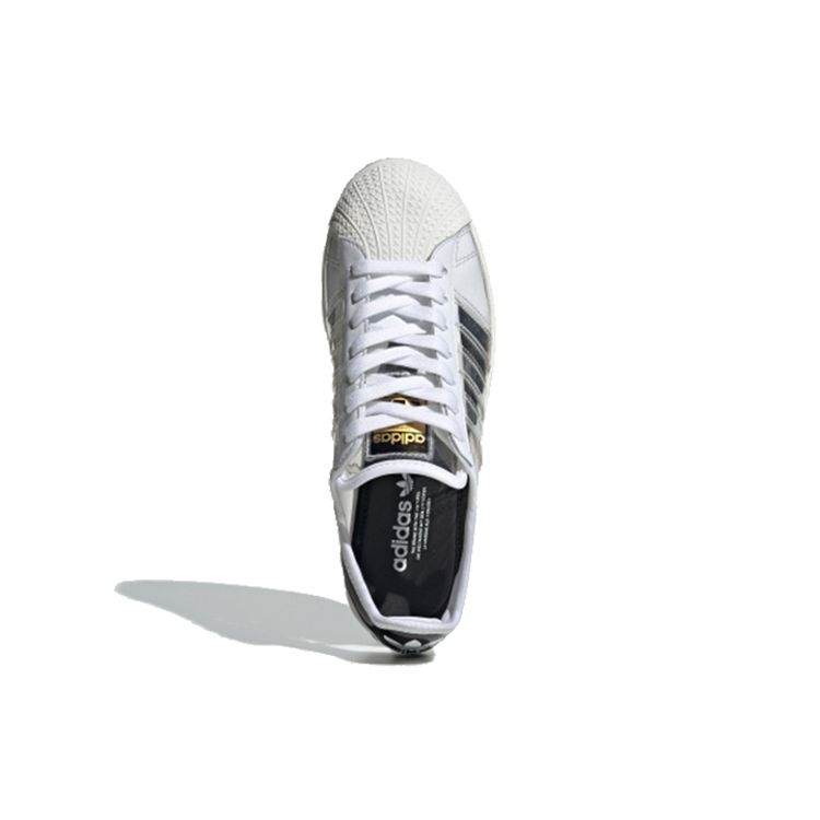 Adidas Оригинальные кроссовки Superstar Series Bold с прозрачной толстой подошвой, низкие, для скейтбординга, женские, цвета слоновой кости-белые FV3361