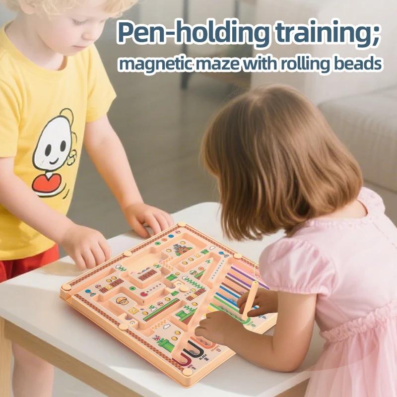Children’s Magnetic Maze Ball Toy for Focus Training, Fine Motor Skills, Logical Thinking, Suitable for Ages 3 to 6, Early Educa