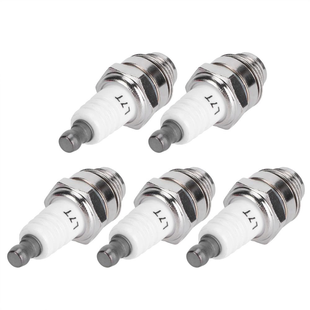 5PCS White Spark Plugs for BM6A BPMR7A RCJ6Y RCJ7Y WSR5F 33cc-49cc Trimmer Blower Trimmer