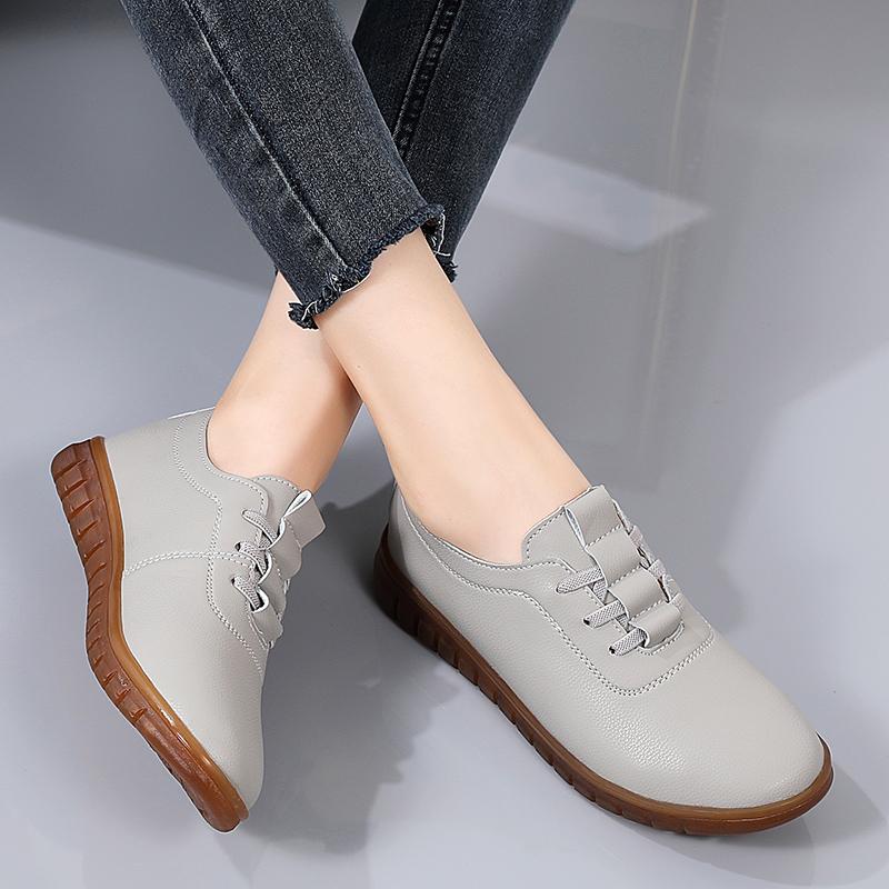 Women Soft Loafers Slip On Casual Elegant Summer Sneakers Breathable Leather Moccasins Shoes