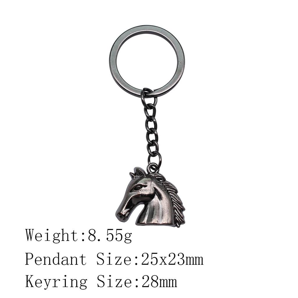 Металлический брелок в виде головы лошади/единорога - 52x51 мм, 19,9 г, Идеально подходит для сумок и домашнего декора