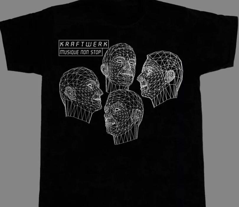 26 Винтажная футболка Kraftwerk Band Techno Pop Классическая черная Унисекс S-2345XL Унисекс Футболка