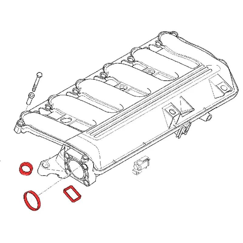 6 x 33mm Gasket kits for bmw N52 N54 N55 M57 intake manifold OE 11617800585 3.0L 325i 330i 335i 525i 530i X3 X5