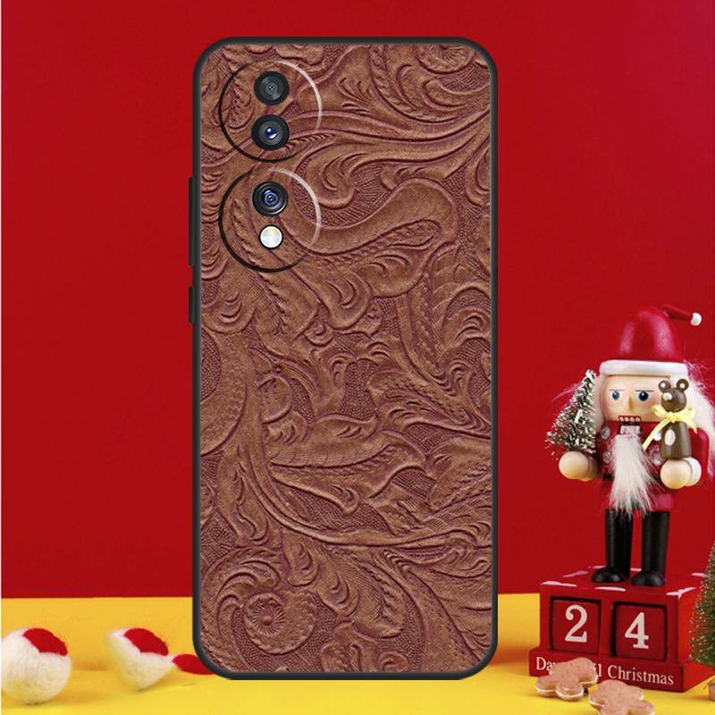 Коричневый Western Case с ручной тиснёной отделкой для Honor Magic 7 6 8 Pro Honor Win X9a X9b X9c X9d X8c X8b 50 70 90 200 400 Lite Чехол