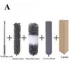One Pole Multi-head 2.5m Chicken Feather Duster Retractable Fiber Duster Chenille Dusting Brush