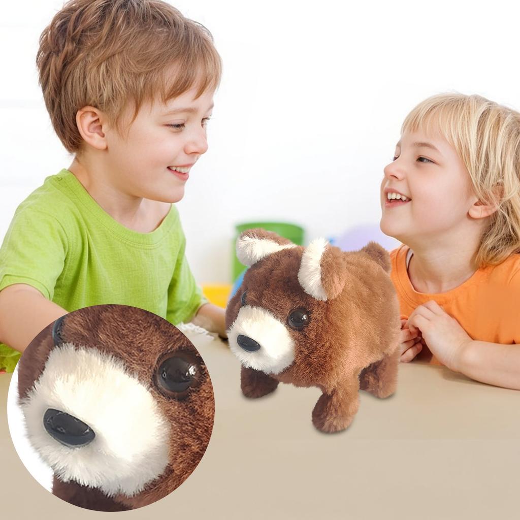 Children's Toys Plush Electric Toys Cute Bear And Leaf Can Walk And Bark