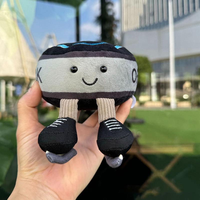 Cute Simulation Ball Series Plush Toy Keychain Cute Ice Hockey Tennis Baseball Badminton Soft Keychain Backpack Decoration Gifts