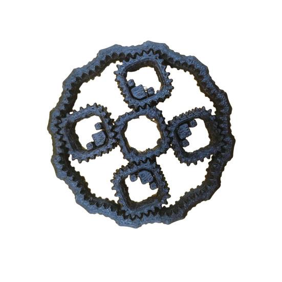 3D Printed Fidget Spinner Toy Stress Anxiety Relief Kids Teens Adults Interlocking Gear Fingertip Gyroscope Portable Travel Sensory Spinning Toy