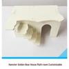 Solid Wood Multi-Room Hamster Hideout with Stairs - Golden Hamster Toy Nest & Living Space