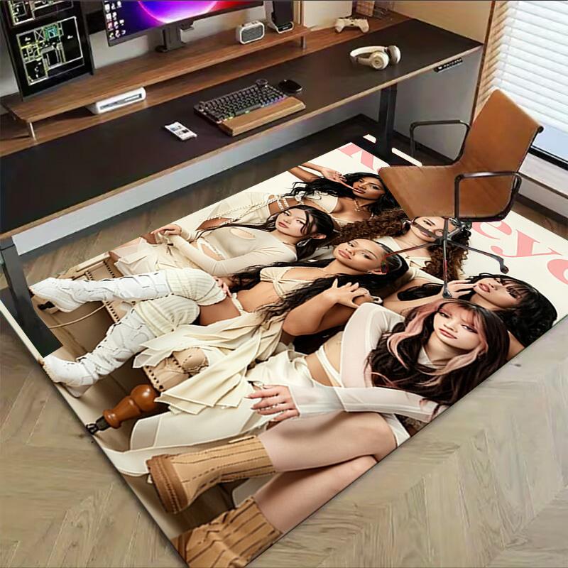 Katseye Fashion Shoot Carpet For Playroom Bedroom Living Room Sofa Home Decorkids Game Area Rug Nonslip Floor Mat