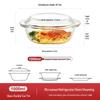 Стеклянная миска с крышкой, безопасная для использования в микроволновой печи