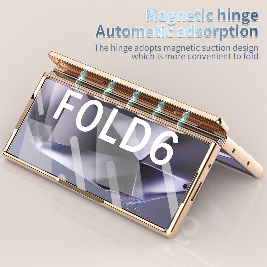 Чехол для телефона Samsung Galaxy Z Fold6 5G, жесткий ПК, чехол для телефона с пленкой из закаленного стекла/стилусом