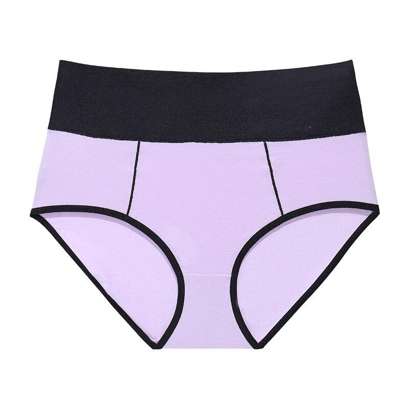 Women's High Waisted Cotton Underwear Ladies Soft Full Coverage Briefs Sports Panties Tummy Control Panty Underpants Stretch Briefs Plus Size