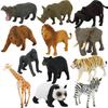 12PCS Mini Forest Animals Figures Toy Simulation Forest Animals Figurines Playset PVC Wild Animal