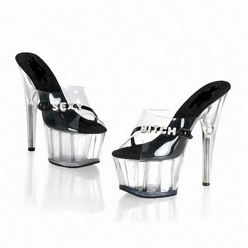 2025 summer princess high heel 15CM high stiletto transparent crystal wedding shoes waterproof table sandals banquet bride shoes women