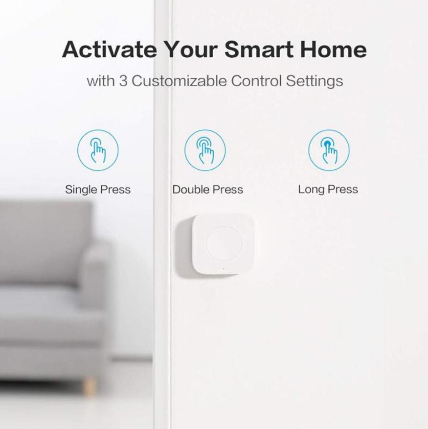 Mijia Aqara Smart Wireless Switch Key Интеллектуальное приложение Дистанционное управление Беспроводное соединение Wi-Fi ZigBee для Xiaomi Mih… Больше
