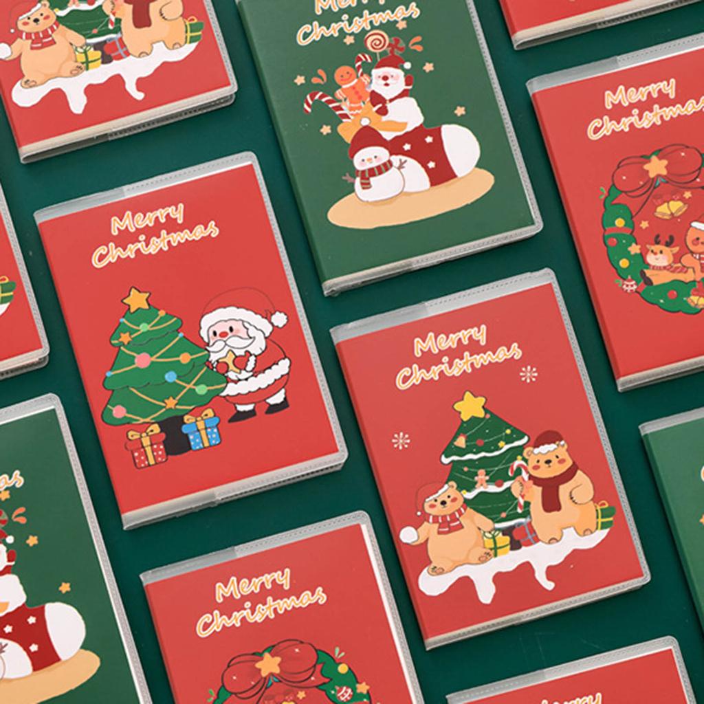 4 шт. карманный блокнот с рождественской тематикой блокноты маленькие блокноты журнал 128 страниц в линейку для ведения дневника рисования письма